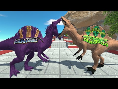 SPIDERMAN SPINOSAURUS DEATH CLIMB | 🦖Animal Revolt Battle Simulator🦕