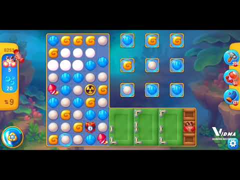 Fishdom. 8253 level no boosters and diamonds - 11 moves