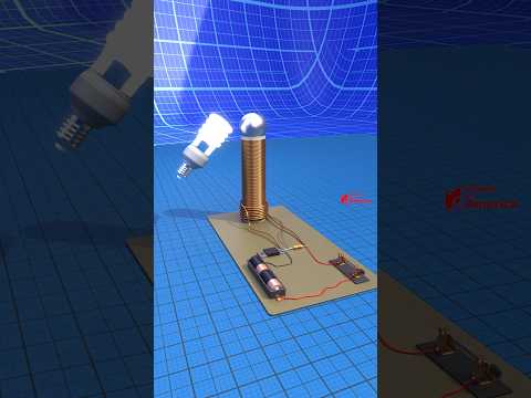 Tesla Coil Lights Up Bulb Without Wires! | Wireless Electricity Explained