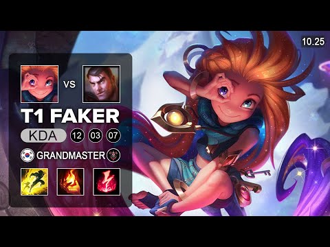 Faker vs Teddy - Zoe Mid vs Jayce - KR Grandmaster Patch10.25