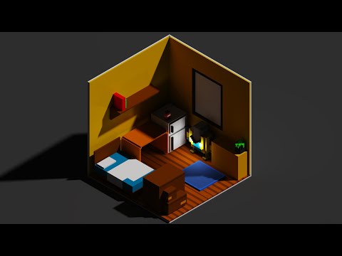The Cliche Cat's bedroom - Fanart || MagicalVoxel speed build ||