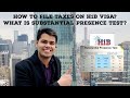 Filing Taxes on H1B Visa | What is Substantial Presence Test? Everything You Need to Know