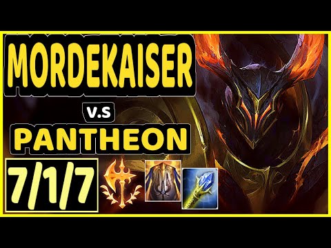 DYRUS (MORDEKAISER) vs PANTHEON - 7/1/7 KDA TOP GAMEPLAY - NA Ranked DIAMOND