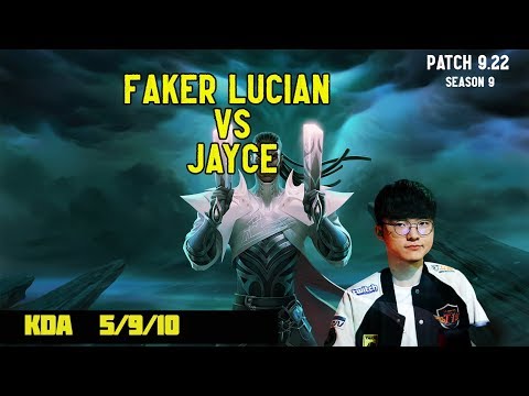SKT FAKER PICKS LUCIAN AGAINST JAYCE  -TOP LANE! KOREA SOLOQ