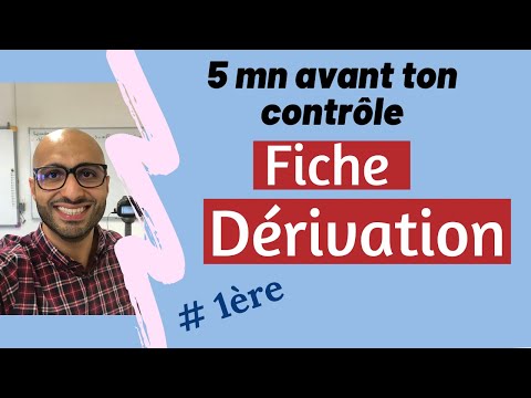 5 minutes before your test - Derivation sheet