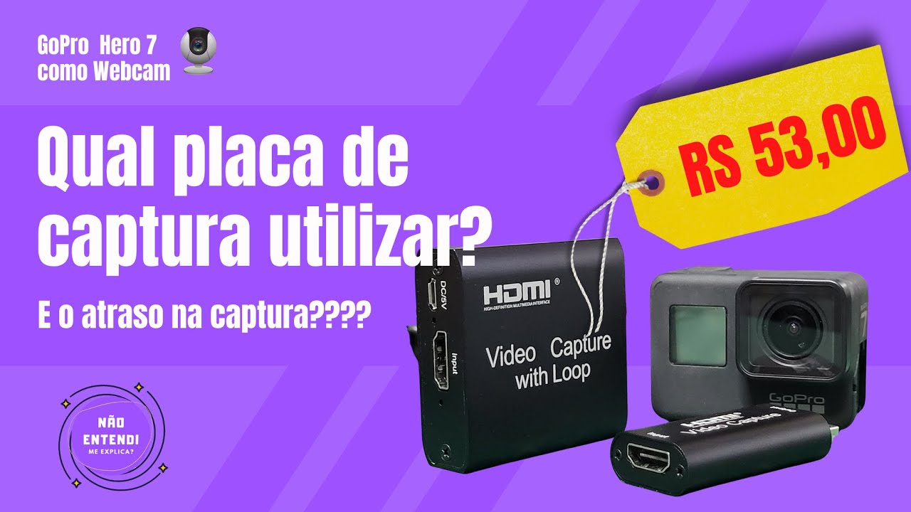 Comparando placas de captura. E o atraso de vídeo?  #GoProHero7 #placacaptura #webcam #camera #live