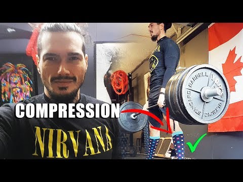 Benefits of Compression | Deadlifts & Compression Socks GIVEAWAY! Video