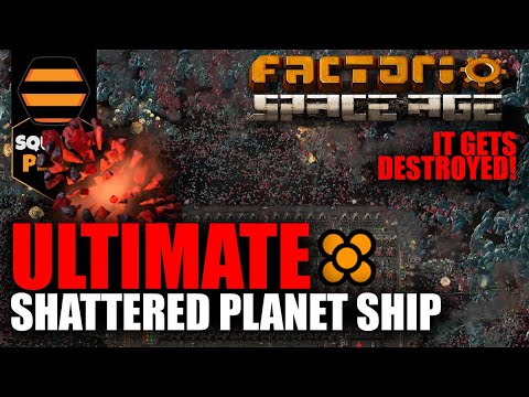 The Ultimate Shattered Planet Space Ship Platform in Factorio Space Age
