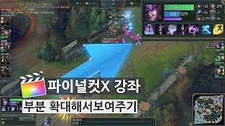 [파이널컷X] 특정 부분 확대해서 보여주기