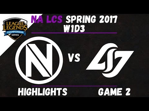 NV vs CLG Highlights Game 2 NA LCS 2017 Spring W1D3 Team Envyus vs Counter Logic Gaming