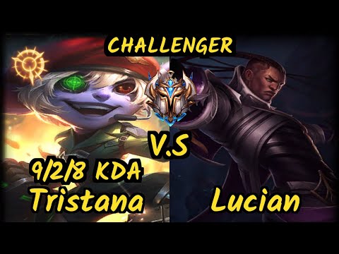 SPY Kobbe (TRISTANA) vs LUCIAN - 9/2/8 KDA BOTTOM ADC CHALLENGER GAMEPLAY - EUW v9.7