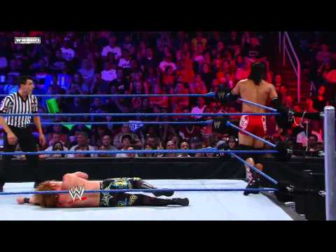 Tyson Kidd, Justin Gabriel, and Heath Slater vs The Usos and Trent Baretta - WWE Superstars