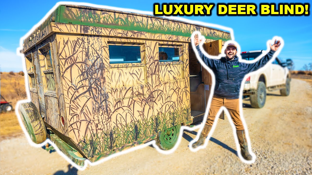 I Bought the Most EXPENSIVE DEER BLIND for My BACKYARD! (Heat, A/C, Fridge, Stove, and MORE)