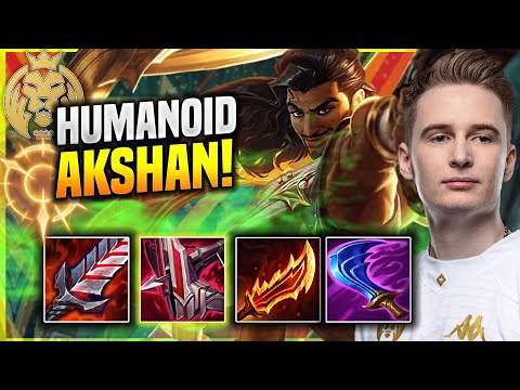 HUMANOID TRIES SOME NEW CHAMPION AKSHAN! - MAD Humanoid Plays Akshan MID vs Zed! | Patch 11.15