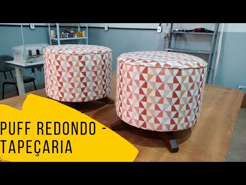 COMO REFORMAR PUFF REDONDO - TROCANDO O TECIDO