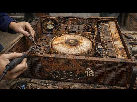 Millions Don’t Know This Critical Mistake | Fully Restoring a Burnt 5000W Amplifier Weighing 100kg