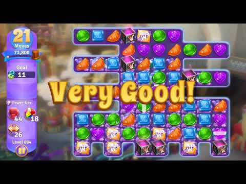 Wonka's World of Candy Level 884 NO BOOSTERS - A S GAMING ✔