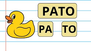 Aprendendo a separar sílabas | PALAVRAS - LETRAS - SÍLABAS | Aprender a ler e escrever | Alfabeto