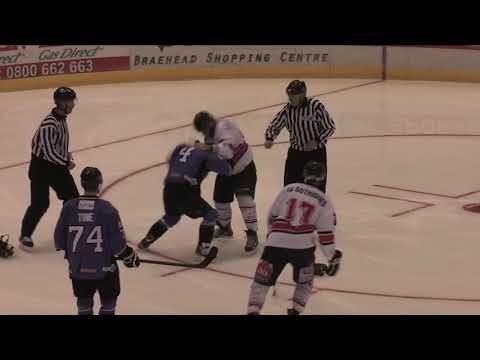 Sam Zajac vs Danick Bouchard Pre Season fight 31-8-13