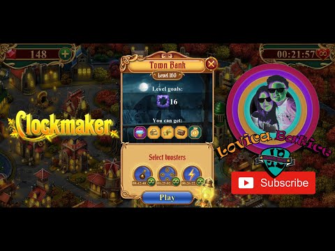 Clockmaker - Match 3 Mystery Game - Town Bank - Level 156 - 160 - Gameplay