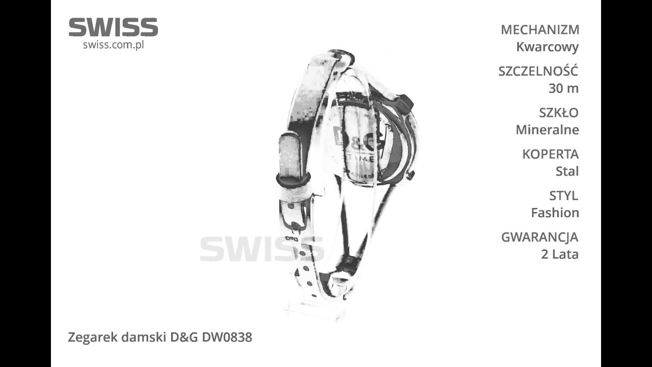 www.swiss.com.pl - Zegarek damski D&G DW0838