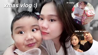 Xmas Vlog 🥂 (gift for my baby, date w him, what i got for xmas haul)