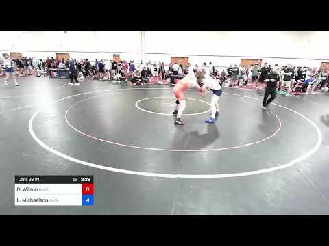 79 Kg Cons 32 #1 - Gatlin Wilson, Mustang Wrestling Club Vs Lars Michaelson, Nwwc 9480