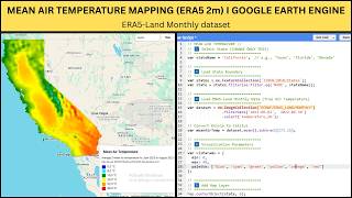 Mean Air Temperature Map | ERA5 2m Air Temperature Mapping in Google Earth Engine