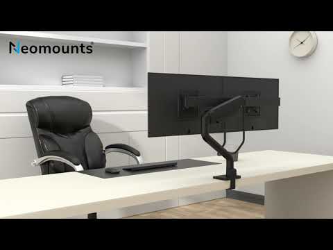 Neomounts NEXT One DS75S-950BL2 vollbewegliche Tischhalterung für 17-32" Bildschirme - Schwarz video preview