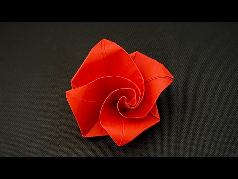 einfache Origami Rose falten 🌹 Origami Rose easy 🌹 DIY Origami Tutorial