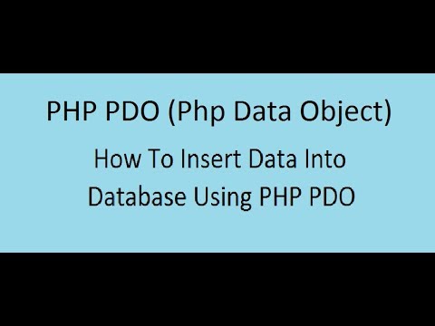 Php Pdo Insert Data