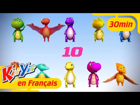 Dix petits dinosaures | Comptines Et Chansons Pour Bébé | KiiYii En Français