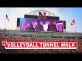 Huskers Volleyball Does The Tunnel Walk At Memorial Stadium Volleyball Day In Nebraska