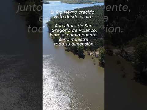 El Río Negro crecido desde el aire | San Gregorio de Polanco