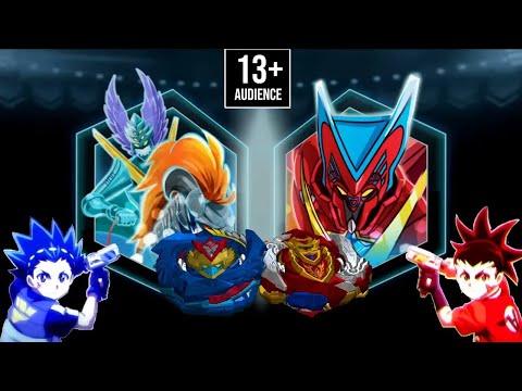 TURBO VALTRYEK V5 vs TURBO ACHILLES A5 -Valt vs Aiger- Beyblade Burst App GAMEPLAY