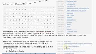 Encodage des textes ASCII, UNICode , UTF-8