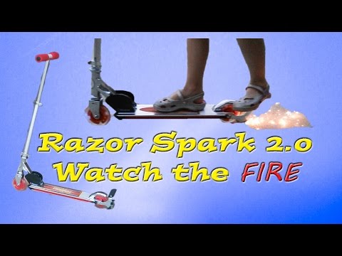 RAZOR SCOOTER The Razor Spark 2 0 Light Up Trick Scooter Video Review