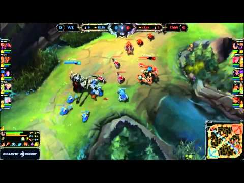 WE Mystic Ezreal Play vs. TSM (Featuring Double Teleport Cancel)