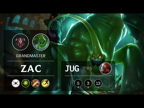 Zac Jungle vs Gragas - KR Grandmaster Patch 9.20
