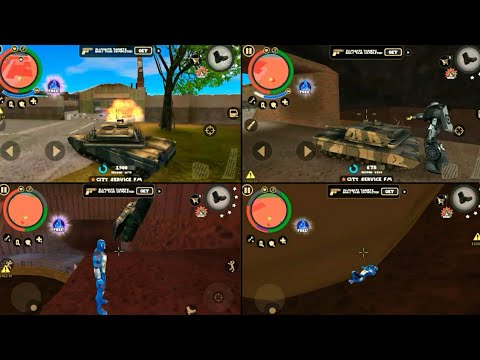Rope Hero: Vice Town - Kills the Robot with the Tank | Naxeex LLC