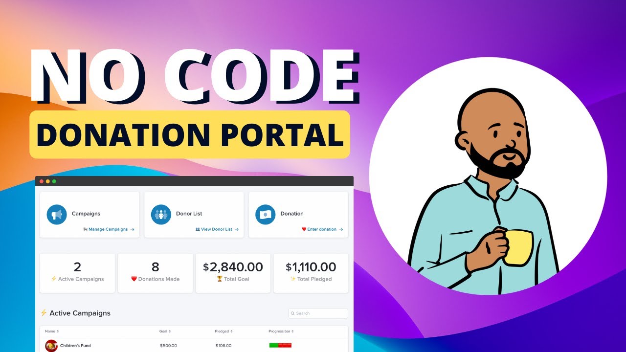 Build your own Donor Management app with No Code
