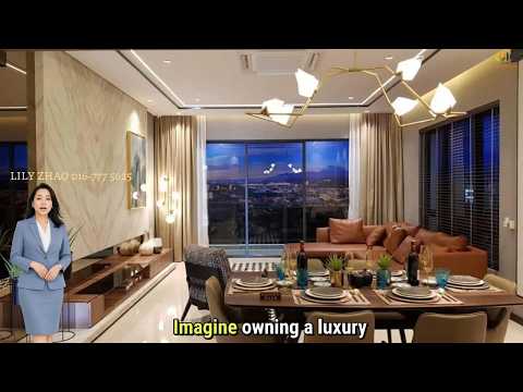 Jesselton Twin Tower A High end Condo for Rent, Level 25th, 3Bed 2Bath, Fully Furnished, 1 Car Park, Kota Kinabalu, Sabah video