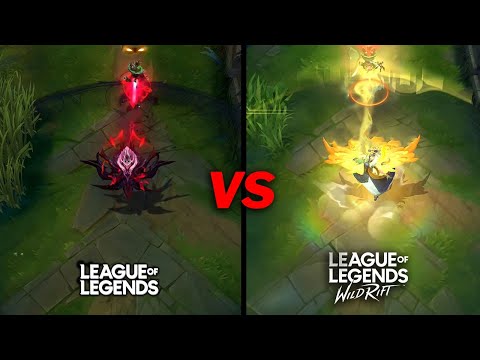 Lunar Empress Morgana VS Coven Morgana Skin Comparison Wildrift VS League of Legends