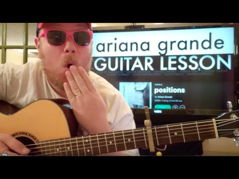 How To Play positions guitar Ariana Grande // easy guitar tutorial beginner lesson easy chords