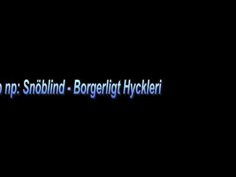 Snöblind - Borgerligt hyckleri