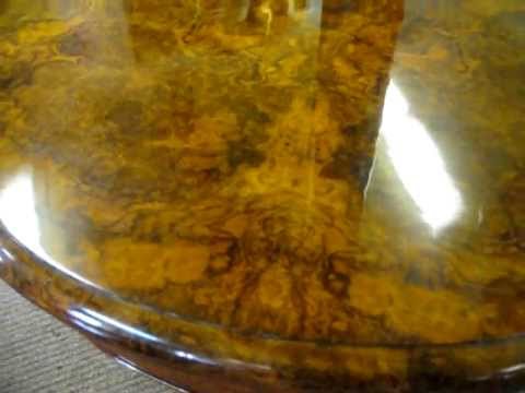 burr walnut card table