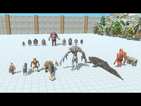 MUTANT PRIMATES  VS RANDOM TEAM - Animal Revolt Battle Simulator