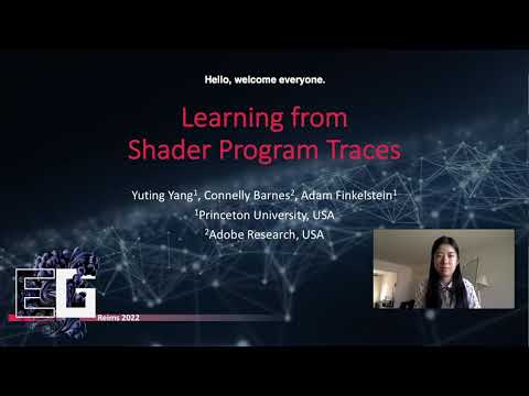 [Eurographics 2022  (Best Paper Award)] Learning from Shader Program Traces