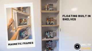 How To Build In Floating shelves with Magnetic frames | DIY