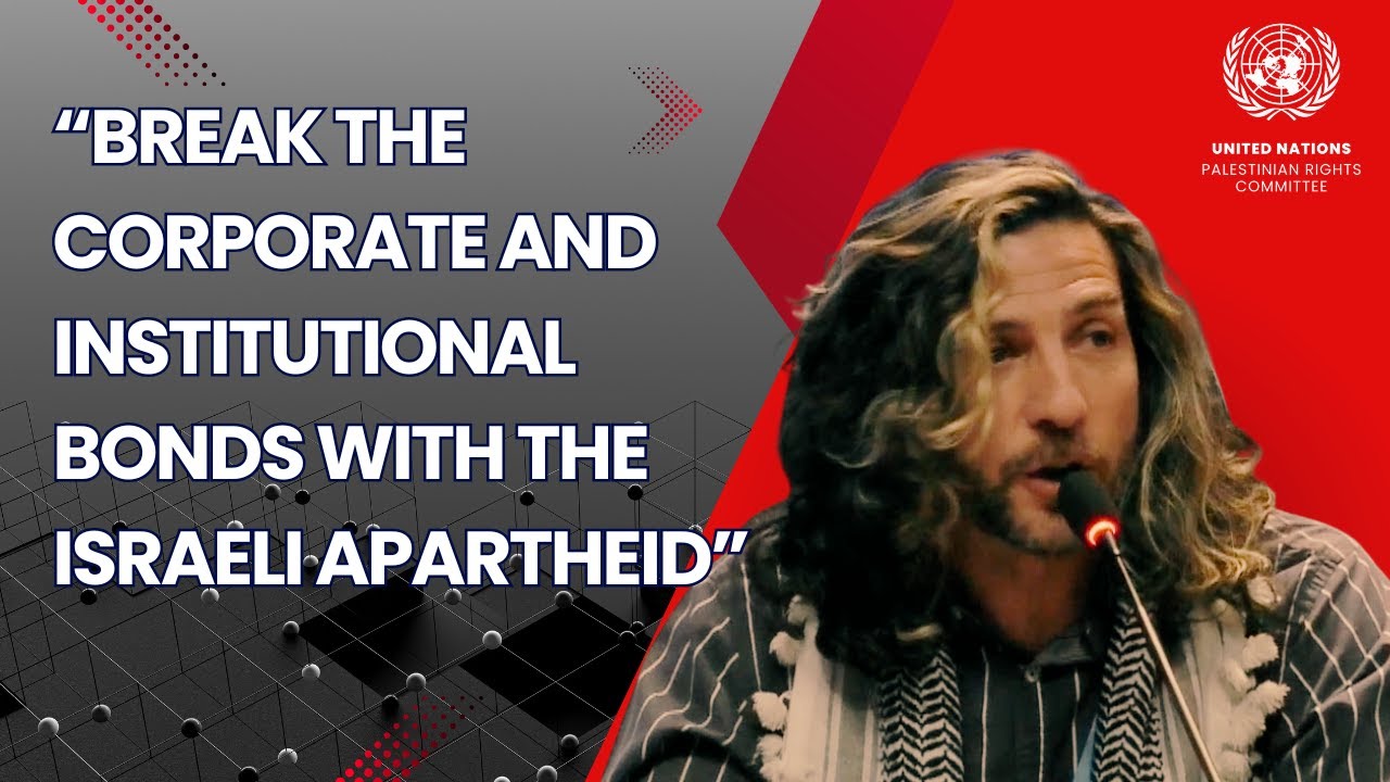 "The fight to break the corporate and institutional bonds with the Israeli apartheid" Germán Romano